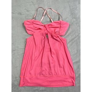 Lululemon 8 No Limits Tank Top Built In Bra Flowy Bright Fuchsia Hot Pink Fairy